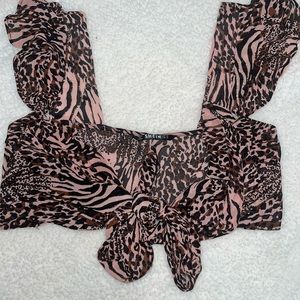 Multi print crop top